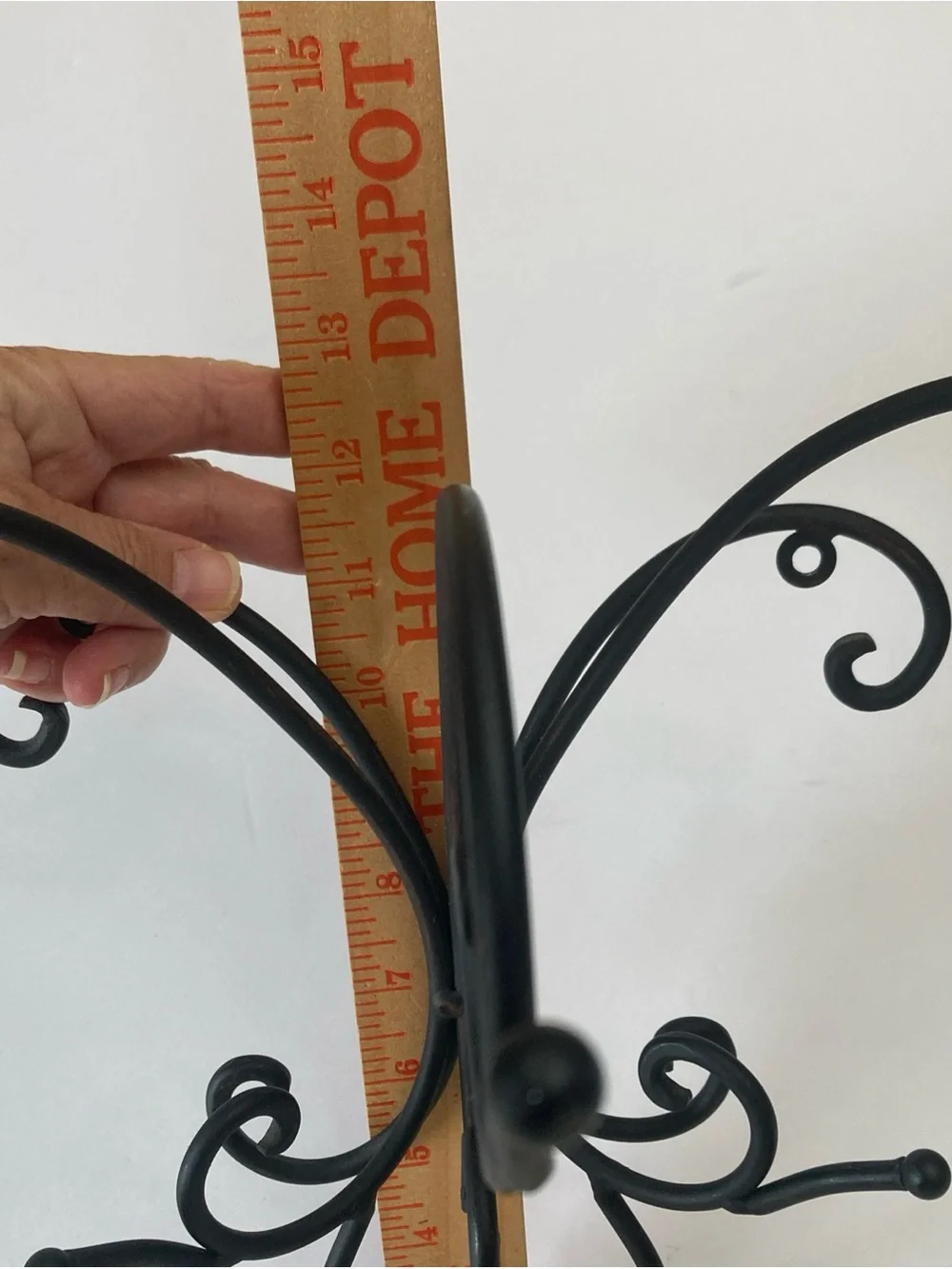 Black Decorative Metal Wall Hook for coats, jewelry hats etc. Brand Unspecified